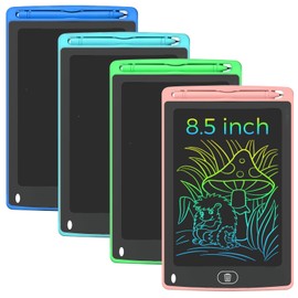 4 Pack LCD Writing Tablet with Pen, 8.5 Inch Colorful Doodle Board Drawing Tablet, Educational Learning Toys Birthday Gifts for Kids Age 3 4 5 6 7 8 Year Old Boys and Girls Toddlers, 4 Colors