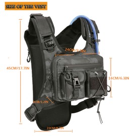 FTCYCRU Running Vest Backpack ,Cycling Hydration Backpack Pack 5L for Women and Men，Lightweight Hydration Pack for Marathon Trail Race Jogging Hiking and Climbing. (Camo, One Size)