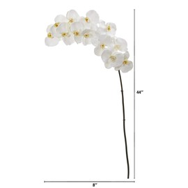 Nearly Natural 44in. Phalaenopsis Orchid Artificial Flower (Set of 3)