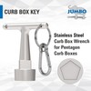 JUMBO Curb Box Key Wrench, Stainless Steel Water Valve Shut