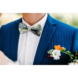 Mens 3 Pack Bow Tie Paisley Plaid Dot Pre-Tie Bow Tie Classic Formal Bow Ties for Men Adjustable Bowtie Tuxedo Wedding