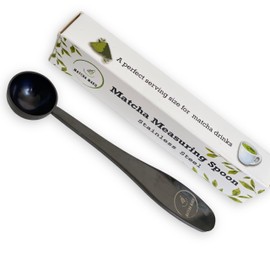 MatchaMaku 1 gram Matcha Measuring Spoon/tea power scoop -BLACK-Perfect for a serving size Stainless Steel