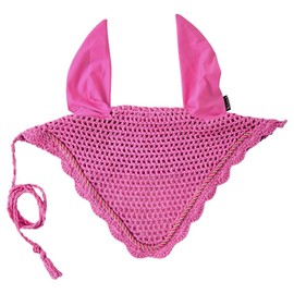 Klaus Cotton Ear Net Horse Fly Hood Ear Net 1C (Pink)