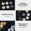 15 Sets Sew-on Snap Buttons, Metal Press Studs Snap Fasteners