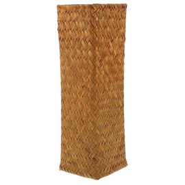 Alipis Natural Seaweed Weave Basket Handmade Rattan Vase Tall Plant Holder Container Bamboo Weaving Vase Flower Arranger Dried Flower Vase Boho Home Decoration 11inch A