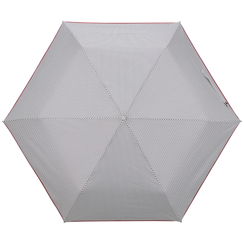 Moonbat Sweet Jasmil Folding Umbrella, Hickory Stripe x Hem Overlock,