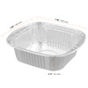 SEUNMUK 30 PCS Aluminium Foil Trays, Square, Silver, 190x180x55mm, with