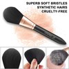 OMANIAC Makeup Brush Set Professional, 12 Pearlescent Wood Handle Makeup