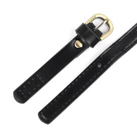 OHEETU 2PCS Universal PU Leather Replacement Shoulder Straps Adjustable Handle Bag DIY Bag Belt with Adjustable Buckle for Shoulder Bag Handbag Purse Making (Black)