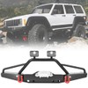 Metal Front Bumper with LED Light Accessory Fits for Axial