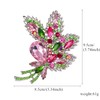 Axmerdal - Broche de ramo de diamantes de imitación para