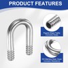 PATIKIL 1pc 5/8"(16mm) x 5/8"(16mm) Hose Barb Fitting 304 Stainless