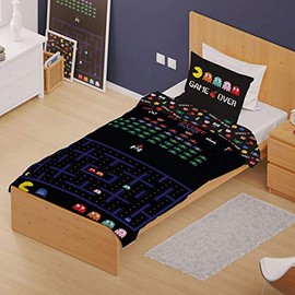 Retro Games Single/Double Duvet Cover Reversible Bedding Set Gaming (Single Duvet)