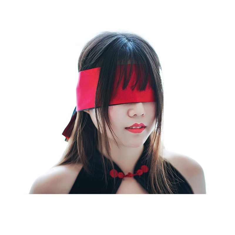 Satin Blindfold Belt Sash Necktie Neck Scarf Eye Mask for