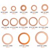150PCS Copper Washers Assortment Set 8 Sizes Crush Washers Flat