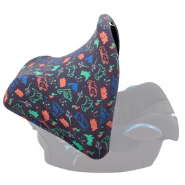 JYOKO Kids Universal Sun Protection Sun Canopy Compatible with Maxi Cosi, Baby Car Seats or Prams, Group 0 Car Seat, Suitable for Most Brands (HAPPY DINO)