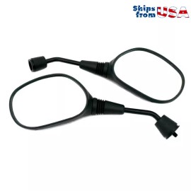 MMG MYK Universal Fit Adjustable Mirror Set with 8mm RH/RH Thread (Flat Black)