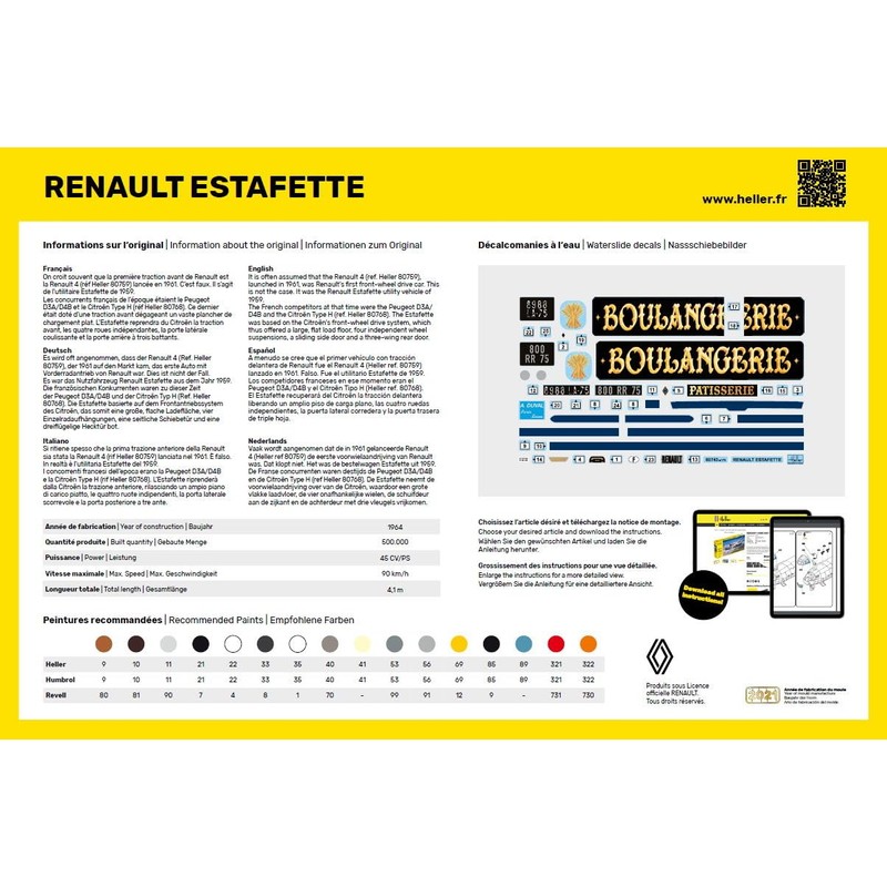 Heller HEL80722 Model Kit, Various