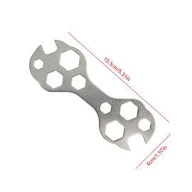 PZRT 2pcs Steel Galvanized Multi-Hole Bicycle Cycle Mountain Bike Wrench Portable Multi-Functional Bike Repair Tool