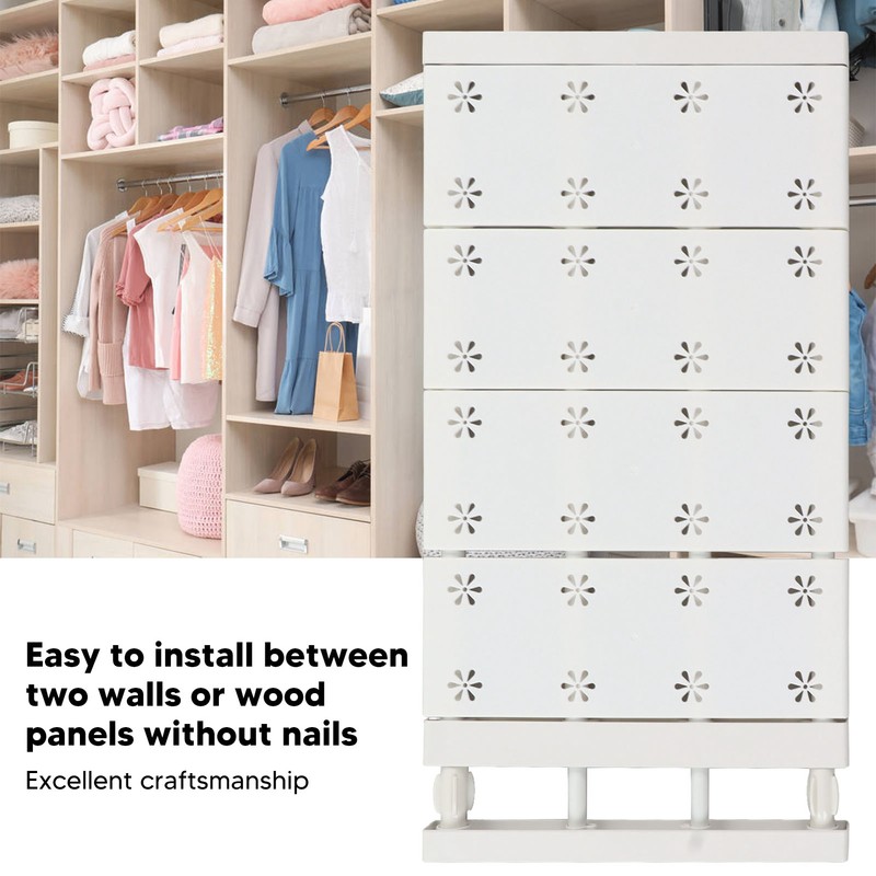 Wardrobe Partition Board Storage Extendable Rod Space Saving Layered Partition
