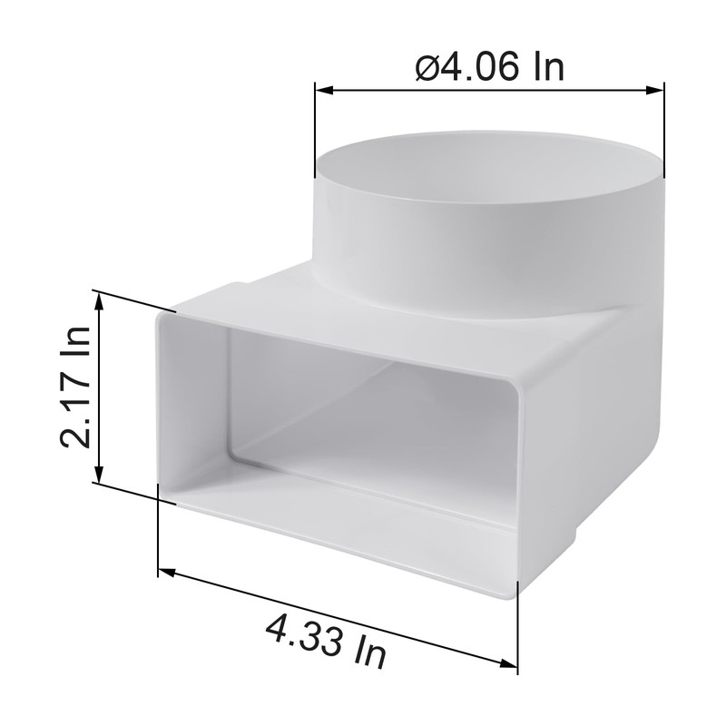 Vent Systems 110 x 55mm Rectangular 90° Angle Duct Connector