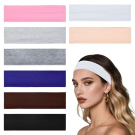 Zuxbolf Women's Sports Headband, 8 Colours, Elastic Headbands, Non-Slip Headband, Summer Sports Headband, Sweat-Absorbing Headband, Men's Hair Band for Yoga, Fitness, Running