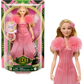 Mattel Wicked Singing Glinda Fashion Doll & Accessories, Posable with Movie-Inspired Look & Removable Outfit, Sings “Popular”