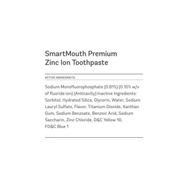 SmartMouth Premium Zinc Ion Toothpaste, Cavity Help, Mild Mint, 6 oz, 3 Pack
