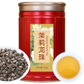CHADUO Jasmine Green Tea Jasmine Dragon Pearls Tea Fresh Jasmine Aroma Chinese Green Tea Loose Leaf 5.29oz/150g 茉莉龙珠 茉莉花茶