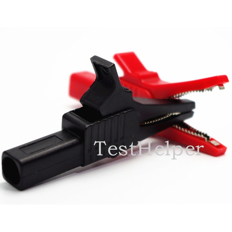 TestHelper AC262 Testing Probe Insulated Alligator Crocodile Clip Clamps 4mm