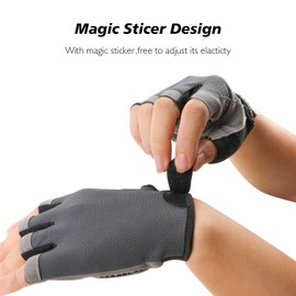 QKURT Cycling Gloves, Half Finger Cycling Gloves with Non-Slip Gel Pad, Breathable MTB Gloves, Sports Gloves for Men and Women