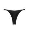 RELLECIGA Women's Black High Cut Thong Bikini Bottom Size Large