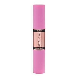 Revolution Beauty London, Blush Stick and Illuminator, Champagne Shine, Blush and Highlighter, 4.2 g