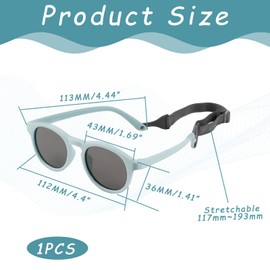 vcsjw Baby Sonnenbrille,Sonnenbrille Baby,SonnenbrilleKinder 2 Jahre 3 Jahre,Polarisierte BabySonnenbrille 6-12 Monate,mit Verstellbar Silikonrahmen Kleinkind,babysonnenbrillen für Jungen/Mädchen