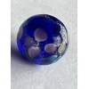 Handmade 3 Handmade Lampwork Glass Deep Blue Encased Rose Flower