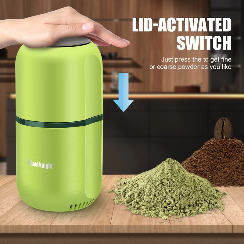 COOL KNIGHT Herb Grinder [large capacity/fast/Electric ]-Spice Herb Coffee Grinder