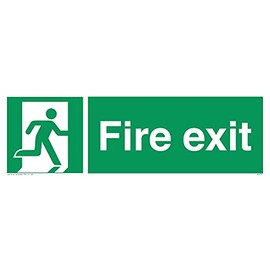 Fire Exit%u2013 Man Right Sign 300 mm x 100 mm L31