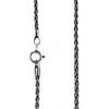 Kiss of Leather Black and silver chain made of 925