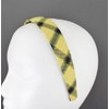 Fashion Accessories Now yellow black white plaid headband 1 1/8
