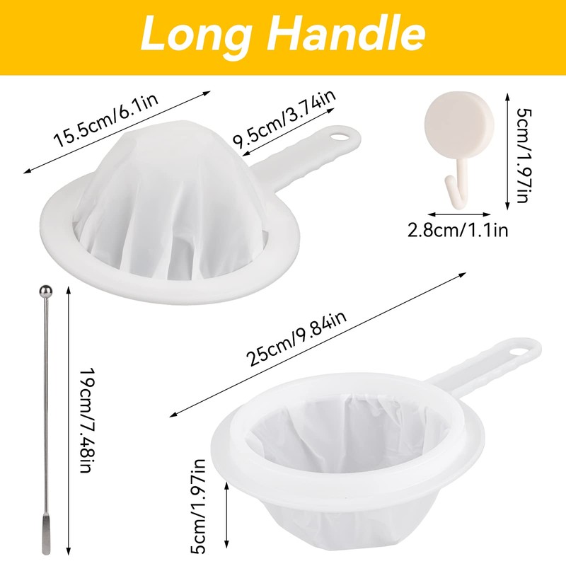 Fine Strainer, Hair Strainer Kitchen, 400/200/100 Mesh Kitchen Strainer, Plastic,