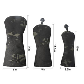 Golf Head Covers for Golf Clubs, Pu Vintage Golf Club Headcover Set with Numbered for 3 4 5 7 X/hybrid/fairway/driver Wood Head Covers 3 Pcs