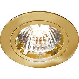 Knightsbridge IP20 230V/12V GU10/MR16 Brass Recessed Fixed Twist & Lock Downlight, Aluminium