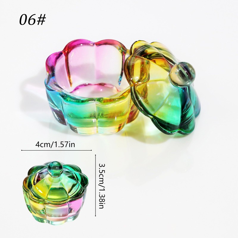 Nails Art Glass Acrylic Dappen Dish Crystal Bowl Liquids Crystal