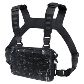 Chest Bag | Sports Chest Bag | Camping Backpack Vest Fanny Pack for Hiking Hunting Gym Fishing Climbing Beach Urban Daily Outdoor, Black, Refer to description