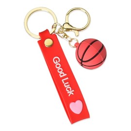 YALLNASL Inspirational Birthday Gifts for Basketball Players Girls Boys Good Luck Keychain Gift for Basketball Lover Gifts for Women Men Basketball Team Gifts for Coach Basketball Gifts Keychains