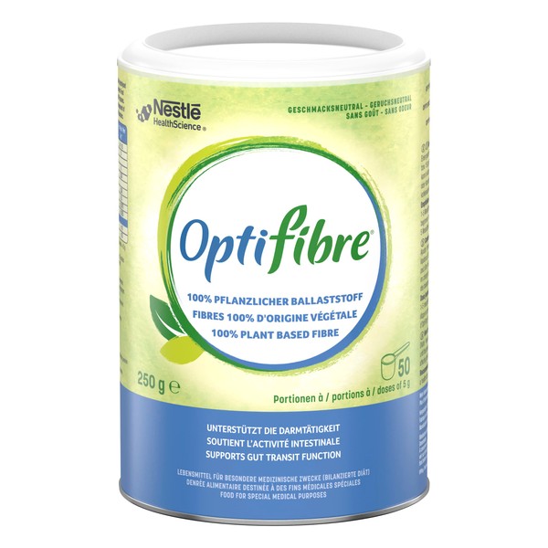 Optifibre Powder, Neutral Flavour, 250g Tin - Soluble Dietary Fibre Powder (Gluten Free Fibre, Effective and Natural Solution to Help Support Gut Transit)