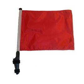 RED Golf Cart Flag with SSP Flags EZ On & Off Bracket