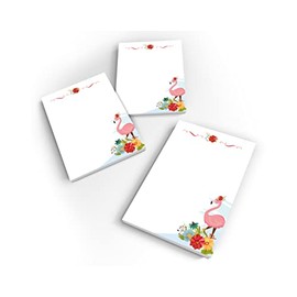 Junapack 12 Mini Notepads Flamingo Party Bags for Children's Birthday Party Favours for Girls / A7 Format
