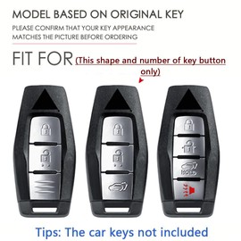 SANRILY Key Cover fit for Mitsubishi 2024 Key, Black-brown, 2/3/4 Button