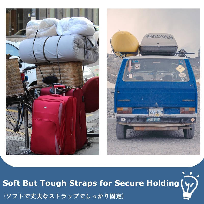 YAPJEB Cargo Tightening Belt, Luggage Belt, Lashing Belt, Tie-Down Belt,